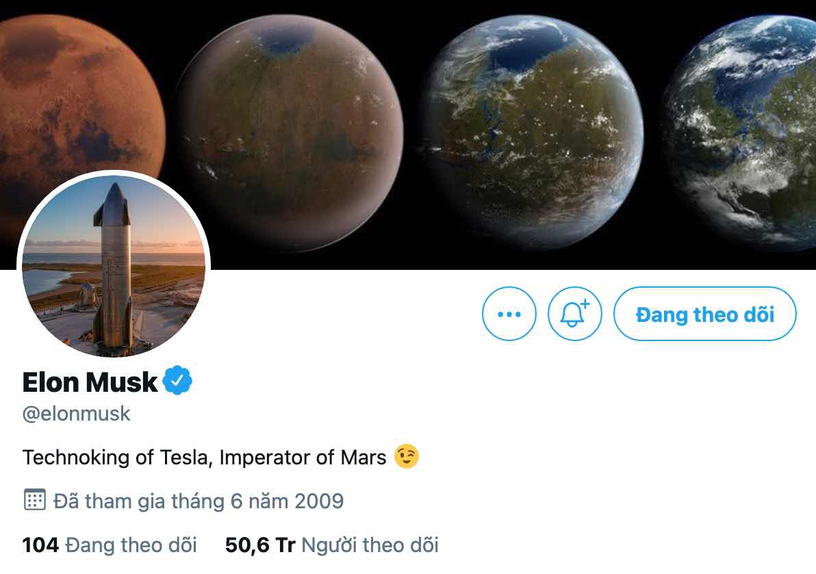 Elon Musk doi tieu su tren Twitter anh 1