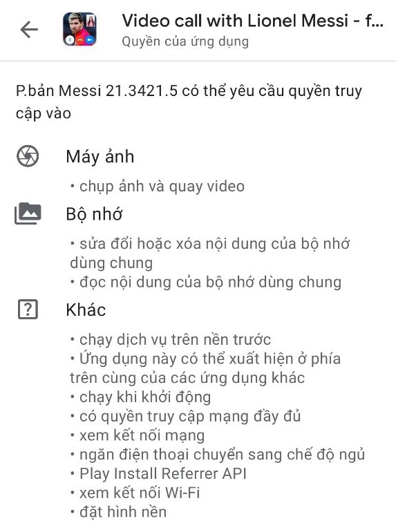 Ứng dụng giả cuộc gọi video với Messi thu hút hàng trăm nghìn lượt tải