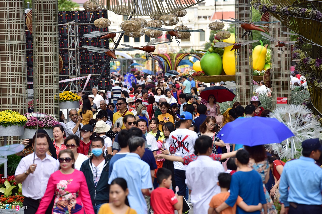 Chua het Tet, hang tram chau hoa bi dap nat o duong hoa Nguyen Hue hinh anh 1 duong_hoa_mong_3_tet_2_zing.JPG