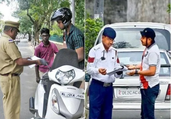 Bi canh sat chan xe hoi giay to, chu xe so hai toi muc dot tu hinh anh 2