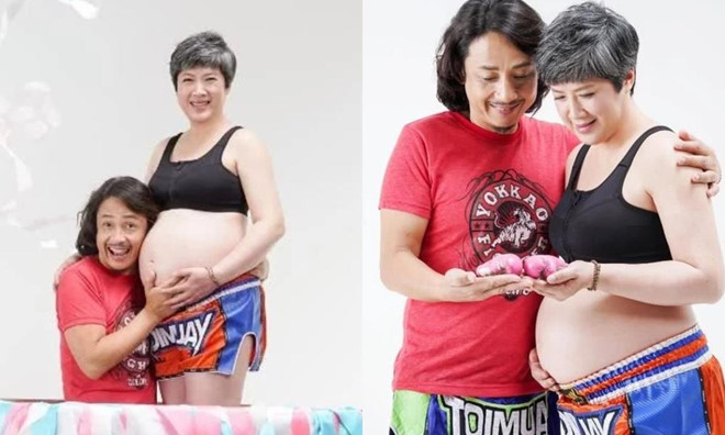 Sao TVB khoe vo toc hoa ram, mang bau lon o tuoi 52 hinh anh 1