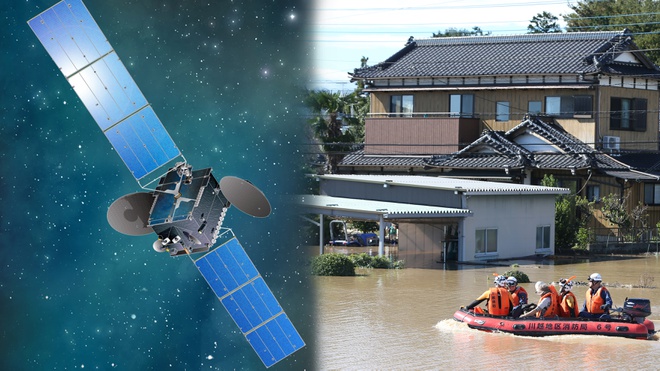 Nhật Bản dùng vệ tinh tìm, cứu người trong lũ lụt
