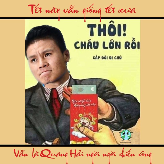 Ảnh Chế Sự Khác Nhau Giữa Tết Xưa Và Nay Của Tuyển Thủ Việt Nam