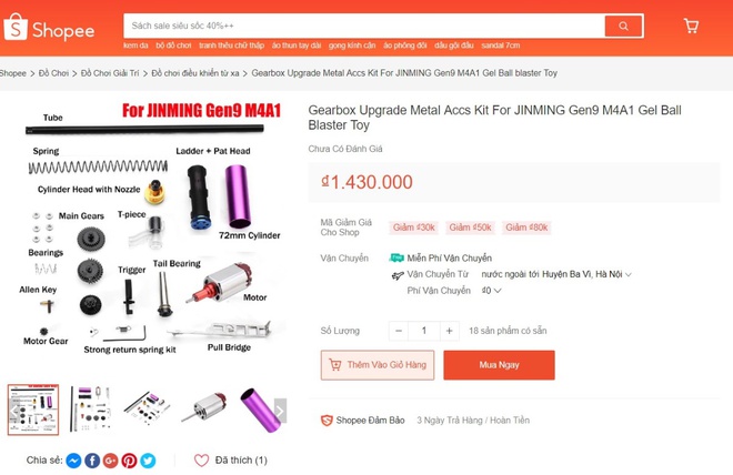 Khong chi Lazada, tren Shopee cung bay ban thiet bi lap rap sung hinh anh 3