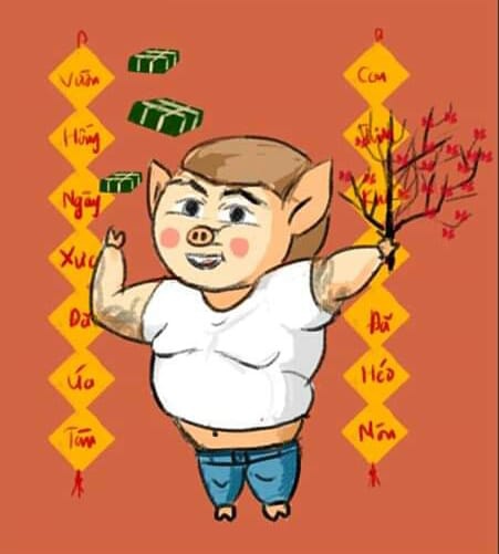 Dan mang che anh lon sieu nhan, heo hoa hau bi che xau dip Tet hinh anh 7