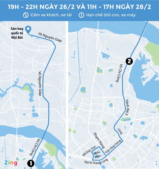 Xe 'quai thu' roi khach san len Noi Bai don Tong thong Trump hinh anh 2