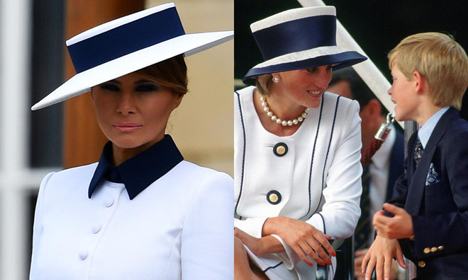 Vo va con gai Tong thong Trump mac dang cap trong chuyen tham nuoc Anh hinh anh 8