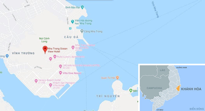 Vị trí dự án Ocean View Nha Trang. Ảnh: Google Maps.