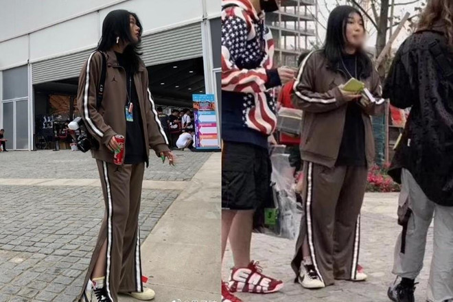 Hot girl Trung Quoc lo chan ngan, khac xa anh ao dang tren mang hinh anh 1