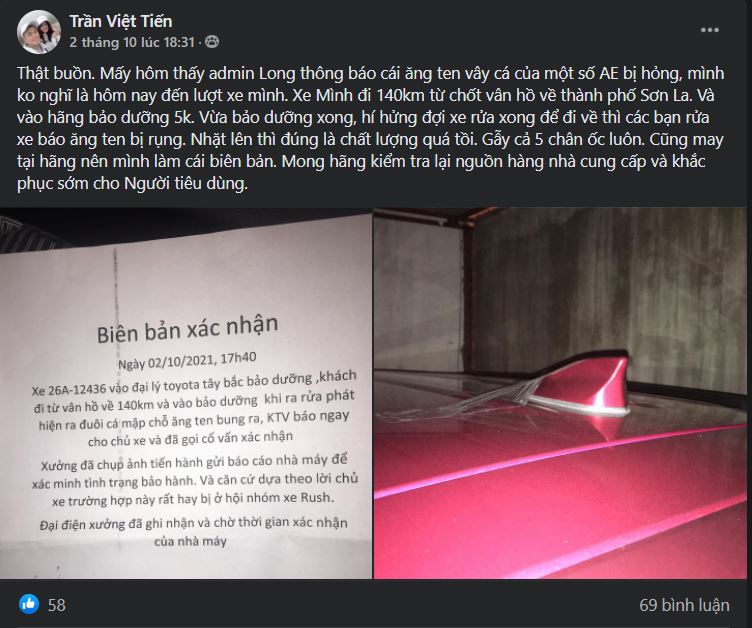 Toyota Rush tai Viet Nam bi gay ang-ten vay ca anh 1