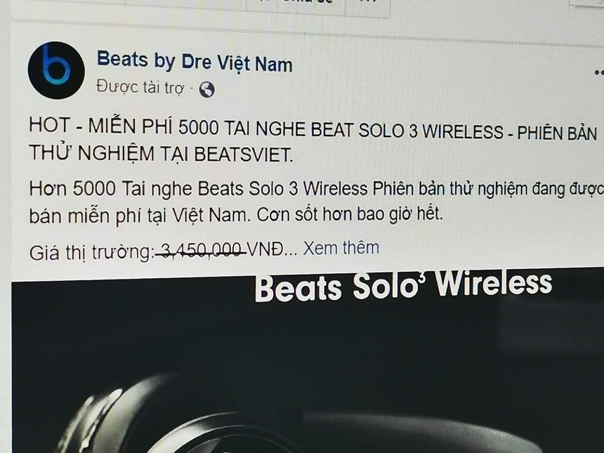 Lua tang tai nghe Beats tren Facebook kiem 100 trieu/ngay o VN hinh anh 4