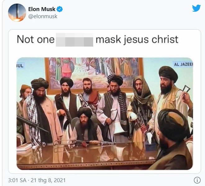 Dong tweet cua Elon Musk ve Taliban, Elon Musk, Twitter anh 1
