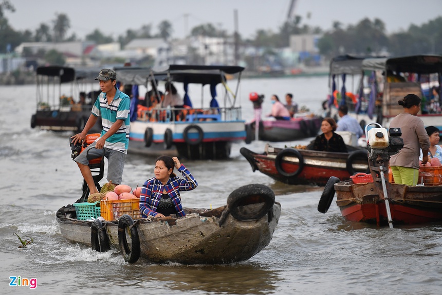 Cho noi Cai Rang hut khach tham quan anh 12