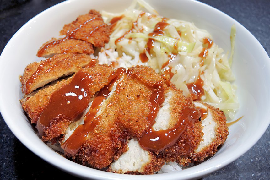 Mon ga chien xu kem salad cai thao kieu Nhat anh 3