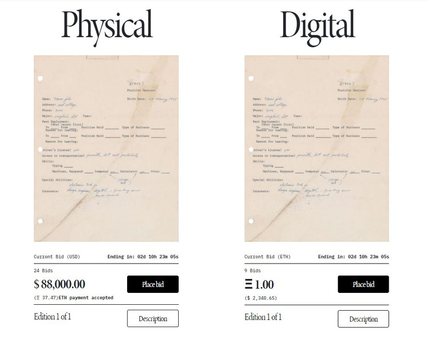 Don xin viec cua Steve Jobs duoc dau gia ky thuat so anh 1