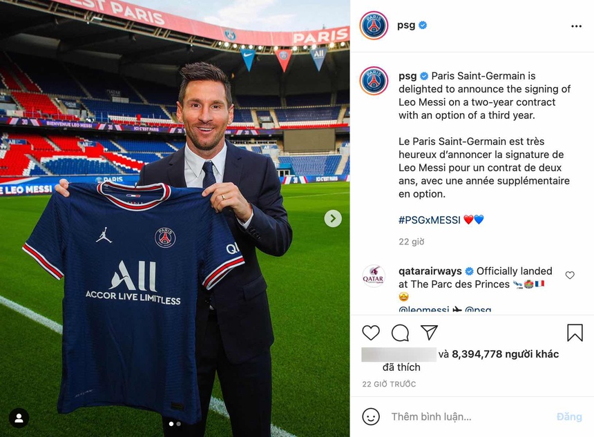 PSG với sức hút của mình trên Internet và sự xuất hiện của Messi, hứa hẹn mang đến những cảm xúc bùng nổ trong những trận đấu sắp tới của đội bóng thủ đô nước Pháp.
