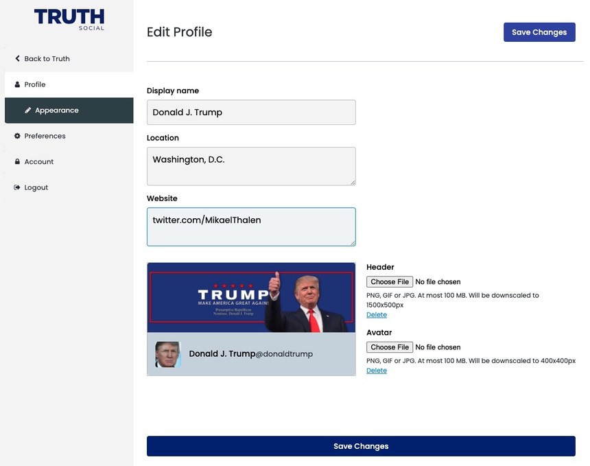 Mang xa hoi cua ong Trump bi hack anh 2