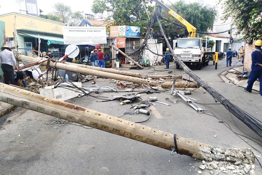 tong gay 5 tru dien o TP Thu Duc anh 1