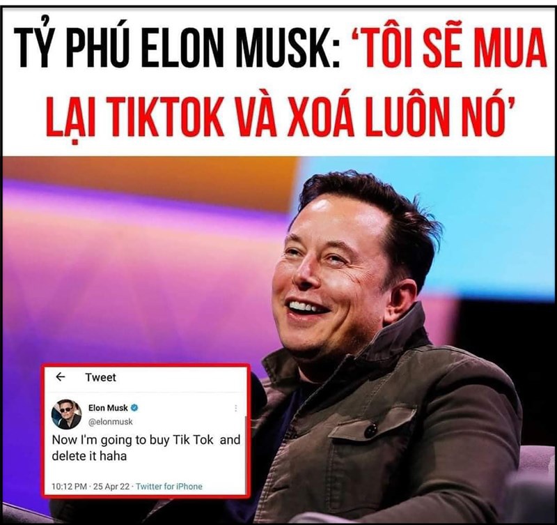 elon musk mua va xoa tiktok anh 1