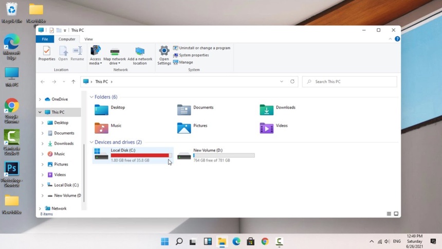 Ly do o dia mac dinh tren Windows dung chu C anh 1